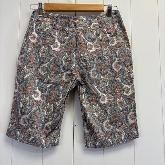 Lizzie Driver Paisley Boho Recreation Travel Golf Shorts Size 00 Performance - Picture 4 of 8
